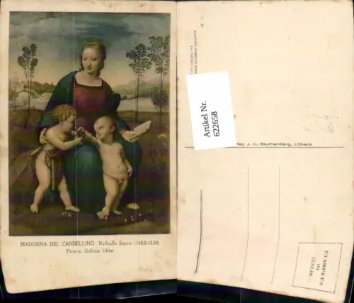 622658,Künstler Ak Raffaello Sanzio Madonna del Cardellino Religion