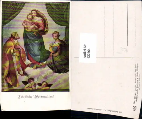 622664,Künstler Ak Raffael Madonna di San Sisto Sixtinische Madonna Religion