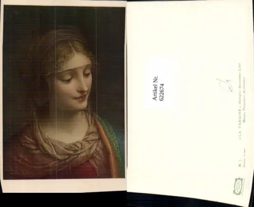 622674,Künstler Ak Bernardino Luini La Vergine Jungfrau Religion