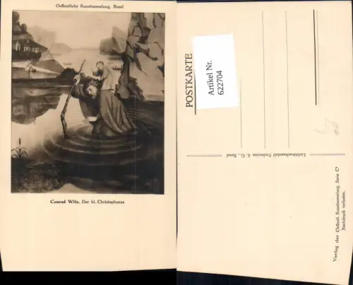 622704,Künstler Ak Conrad Witz Der hl. Christophorus Heiliger Religion