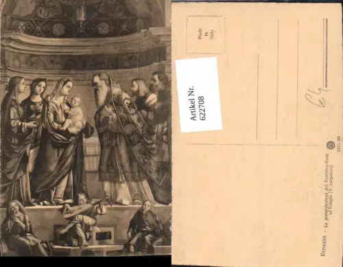 622708,Künstler Ak V. Carpaccio La presentaziane del Bambino Gesu Jesuskind Religion