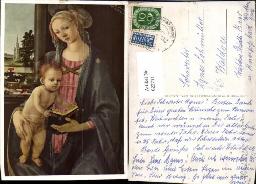 622711,Künstler Ak Lippi Italenische Madonna Jesuskind Lesen Bibel Religion