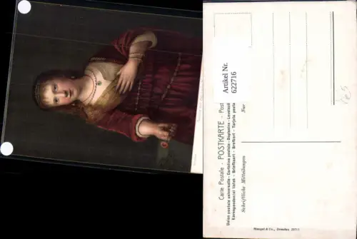 622716,Künstler Ak Rembrandt Saskia m. d. Roten Nelke Religion pub Stengel Co 29717