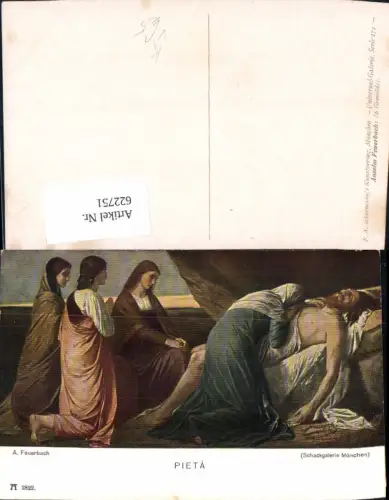 622751,Künstler Ak A. Feuerbach Pieta Grablegung Jesus Religion pub F. A. Ackermann 272/2822