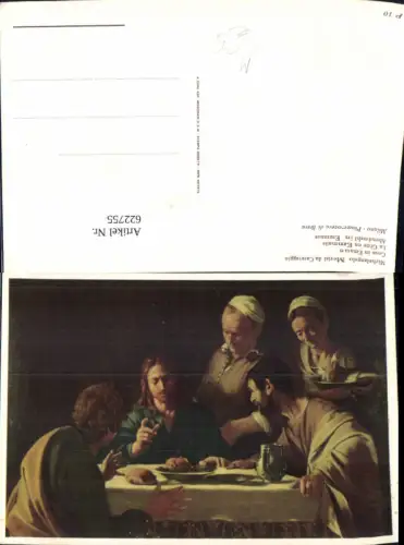 622755,Künstler Ak Michelangelo Merisi da Caravaggio Cena in Emaus Abendmahl in Emmaus Religion