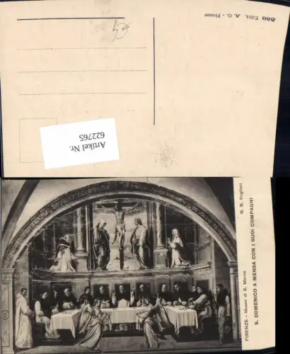 622765,Künstler Ak G. B. Sogliani s. Domenico a mensa con i suoi compagni Religion