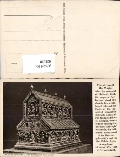 631828,The shrine of the Magis Mailand Cologne-Cathedrale Religion