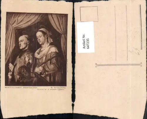 647235,Künstler Ak Bartolomeo Montagna S. Giuliana Heilige Religion