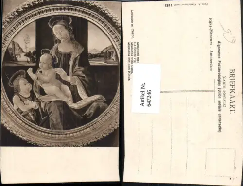 647246,Künstler Ak Lorenzo di Credi Madonna m. d. Kinde Religion