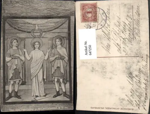 647250,Romeinsche Katakomben Valkenburg Caeciliabasiliek te Rome Religion