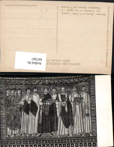 647267,Ravenna Basilica di S. Vitale Guistiniano col suo seguito e S. Massimiano Religion