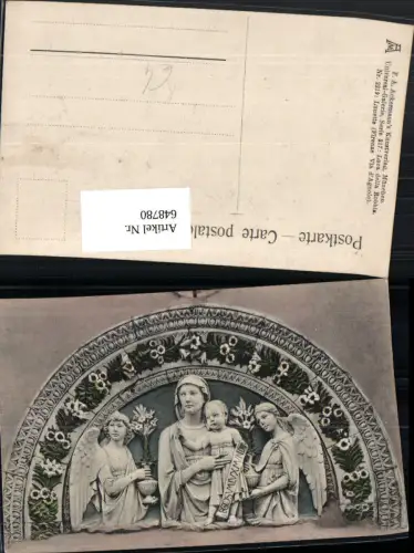 648780,Künstler Ak Lunette Firenze Via d Agnolo Maria Jesuskind Engeln Religion