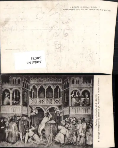 648781,Künstler Ak A. Altichieri S. Giorgio sottoposto al martirio Religion