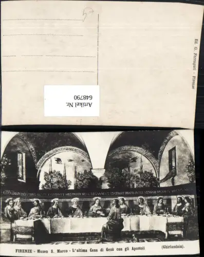 648790,Künstler Ak Chirlandaio L ultima Cena di Gesu con gli Apostoli Letztes Abendmahl Religion