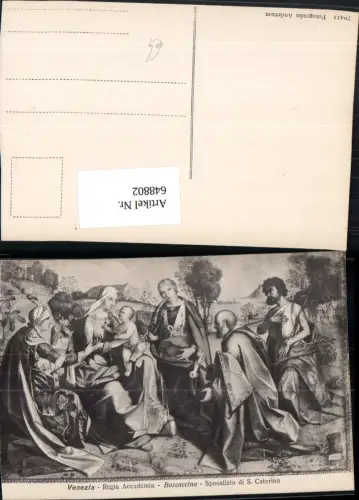 648802,Künstler Ak Boccaccino Sposalizio di S. Caterina Heilige Katharina Religion