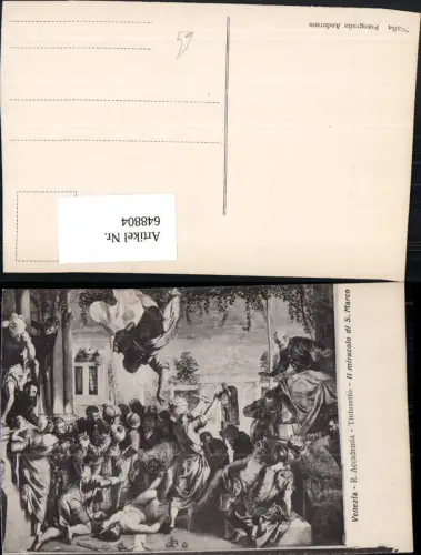 648804,Künstler Ak Tintoretto Il miracolo di S. Marco Engel Religion