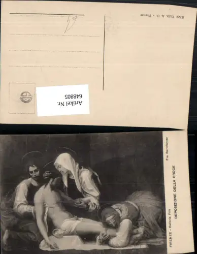 648805,Künstler Ak Fra Bartolomeo Deposizione della Croce Beweinung Christi Jesus Religion