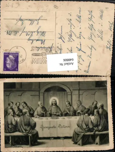 648806,Künstler Ak Mathauser Jesus Letztes Abendmahl Religion