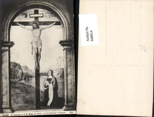 648814,Künstler Ak Perugino La Crocifissione Jesus am Kreuz Religion
