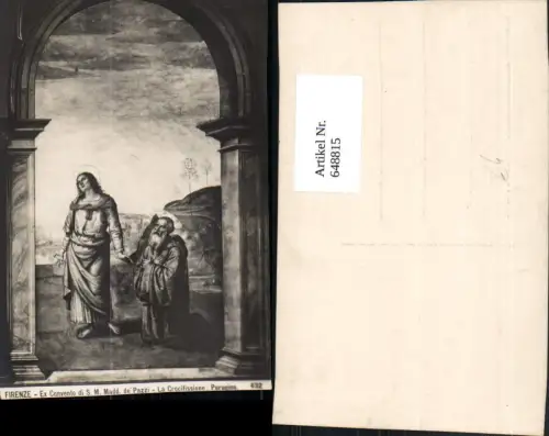 648815,Künstler Ak Perugino La Crocifissione Maria Josef Heiligenschein Religion