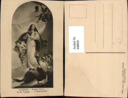 648850,Künstler Ak G. B. Tiepolo L Immacolata Engel Religion