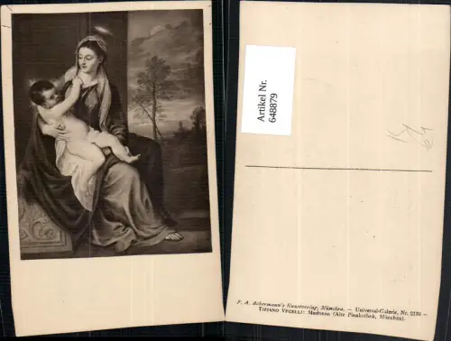 648879,Künstler Ak Tiziano Vecelli Madonna Religion