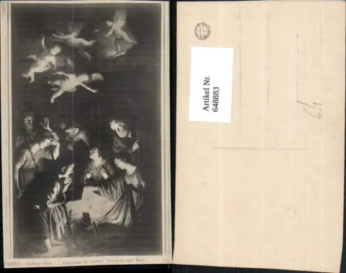 648883,Künstler Ak Gherardo delle Notti L adorazione de Pastori Jesuskind Engel Religion