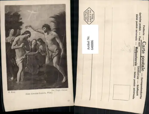 648886,Künstler Ak G. Reni Die Taufe Christi Religion pub J. Löwy 75