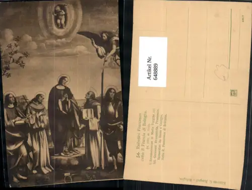 648889,Künstler Ak Raibolini Francesco L Annunziazione di Maria Vergine m. Heiligen Religion