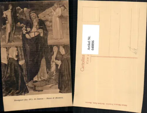 648896,Künstler Ak B. Osanna Bonsignoir Madonna Dornenkrone Herz Jesu Religion