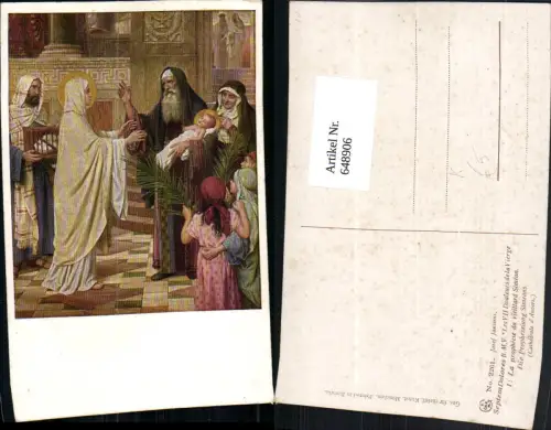 648906,Künstler Ak Jozef Janssens Die Prophezeiung Simeons Religion