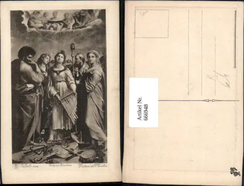666948,Künstler Ak Raffaello L estasi di S. Cecilia Heilige Religion