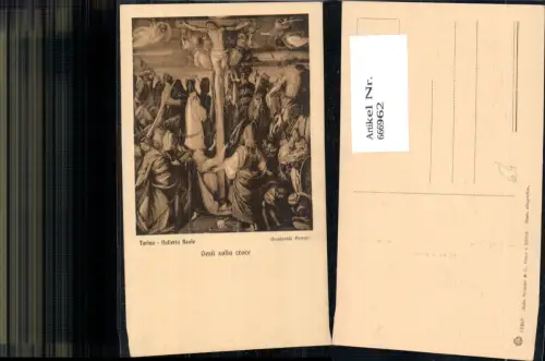 666962,Künstler Ak Gaudenzio Ferrari Gesü sulla croce Religion