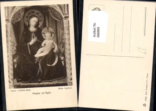 666969,Künstler Ak Beato angelico Vergine col figlio Religion