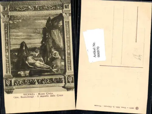 666970,Künstler Ak Giov. Buonconsigli Il depostio dalla Croce Religion