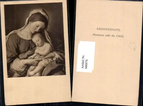 666976,Künstler Ak Sassoferrato Madonna with the Child Religion