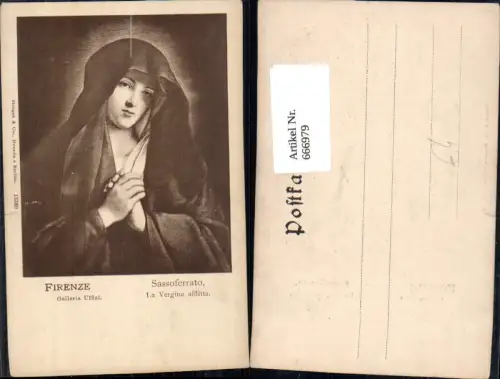 666979,Künstler Ak Sassoferrato La Vergine afflitta Religion