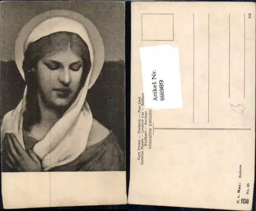 666989,Künstler Ak G. v. Max Madonna Religion