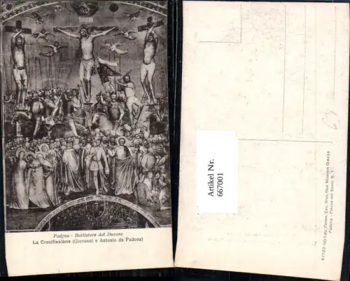 667001,Künstler Ak Giovanni e Antonio da Padova La Crocifissione Religion