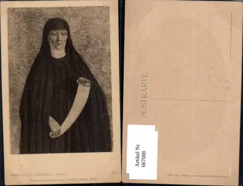 667000,Künstler Ak Piero della Francesco Nonne Religion pub J. Löwy 423