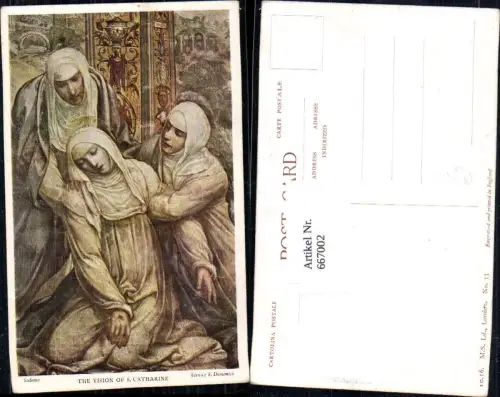 667002,Künstler Ak Sodoma The Vision of S. Catharine Heilige Religion