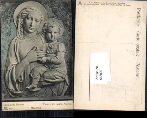 667005,Künstler Ak Luca della Robbia Madonna Religion