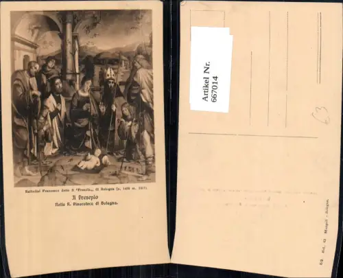 667014,Künstler Ak Raibolini Francesco Il Presepio Religion