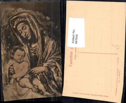 667016,Künstler Ak J. Barnaba Madonna di Girolamo Monsignori Religion