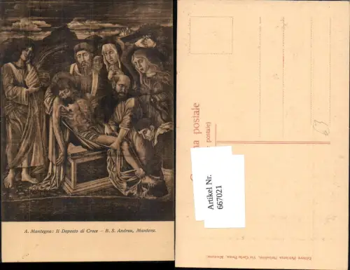 667021,Künstler Ak A. Mantegna Il Deposto di Croce Religion