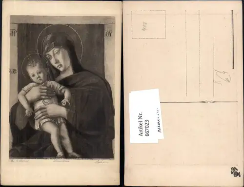 667023,Künstler Ak G. Bellini Madonna Religion