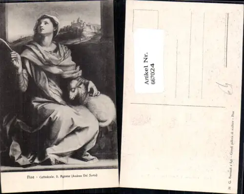 667024,Künstler Ak Andrea Del Sarto S. Agnese Heilige Religion