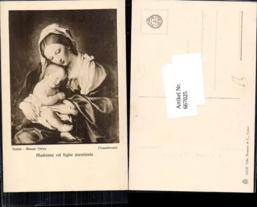 667025,Künstler Ak Sassoferrato Madonna col figlio dormiente Religion