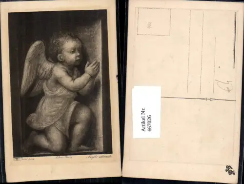 667026,Künstler Ak Luini Angelo adorante Engel Religion