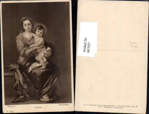 667037,Künstler Ak Murillo Madonna Religion